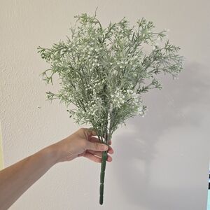 Lush Green and White Faux Floral Bouquet